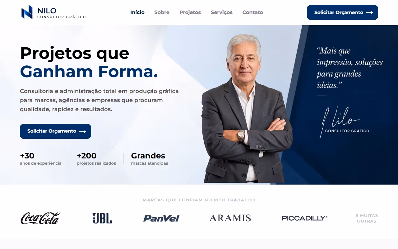 Jorge Nilo — consultoria gráfica e produção gráfica